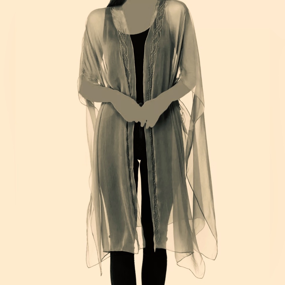 Inc International Concepts Sheer Open-Front Kimon… - image 1